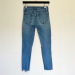 Just Black  DENIM Skinny Crop Raw Hem Distressed Jeans Size 26 Photo 5