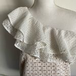 J.Crew  • White One Shoulder Ruffle Eyelet Top Photo 6