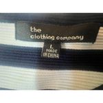 The Clothing Company  SLEEVELESS NAVY  WHITE STRIPED BODYCON  DRESS WOMENS LARGE Photo 7