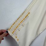 Solitaire NWT  Woman's Sz S Embroidered Cream Long Sleeve V Neck Tunic‎ Blouse Photo 2