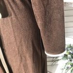 Vintage 70s 80s Fleece Robe Cream Brown Small Photo 5
