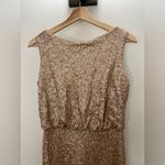 Sorella Vita EUC  Gold Sequin Blouson Bridesmaid Gala Maxi Dress size 12 Photo 4