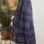 Disney  Marvel Flannel Shirt Womens L Purple Plaid Black Panther Wakanda Forever Photo 5