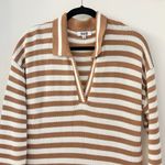 525 America  Raya Stripe Polo Knit Sweater Dress in Walnut Multi Size M LIKE NEW Photo 6
