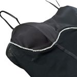 Privy Black Rhinestone Faux Corset Top Photo 2