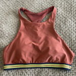 Aerie  Brown High Neck Sports Bra Size Large Photo 0
