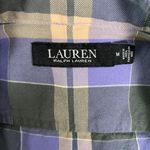Ralph Lauren Preppy Purple Green Gingham Western Cotton Button Up Blouse M Photo 6
