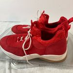 Gianni Bini Rizwell Lace-Up Red Sneakers women’s 8.5 leopard print casual shoe Photo 10