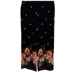 Anthropologie  ETT TWA Blake  Black Floral Pull On Wide Leg Crop Pants EUC Size S Photo 1