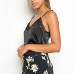 Brandy Melville  Floral Print Genevieve Wrap Mini Skirt Size O/S Dark Romantic Photo 2