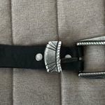 American Eagle Silver Western Buckle Black Belt Photo 1