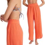 Marine layer Corinne Wide Leg Pants Women's Small Hot Coral Guazy Beach NWT Photo 2