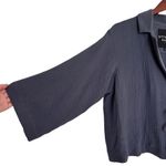 Bitte Kai Rand Double Weave Short Jacket Medium Gray Gauzy Asymmetrical Tie Photo 3