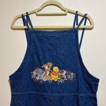 Disney Vintage The  Store Denim Strappy Maxi Dress Embroidered Winnie the Pooh L Photo 3