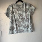 Relativity Women's Y2k Light Blue Paisley Print Short Sleeve T-Shirt Top L Boho Photo 6