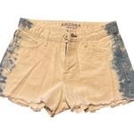 Arizona Jeans Arizona Jean Company Blue and White Jean Shorts Distressed Hem - Size 3 - NWOT Photo 0