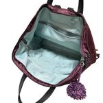 Kanana Project Burgundy Nylon Backpack Tote Bag Geometric Travel Large 14” x 17” Purple Photo 6