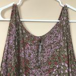 BP  Women’s Boho Floral Print Keyhole Flare Ruffle Sleeve Hi-Low Blouse Photo 3