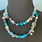 Free People NEW WITH TAGS  Steal the Show Layered Choker Blues 💙🦋 Photo 4