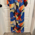 Anthropologie Beach Riot Shiloh Tie Front Abtract Printed Coverup Maxi Dress Small Photo 5
