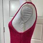 House of Harlow  1960 High Neck Classic Pink Knit Sequin Midi Dress Size Medium Photo 3