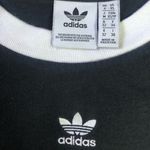 Adidas  Originals Black & White Cropped Ringer T-Shirt Photo 4
