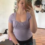 One Step Up Lilac Square Neck Line Top Photo 0