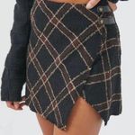 Urban Outfitters  Plaid Black Motif Wrap Skirt Huntley Wool Wrap SP Photo 0