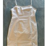 H&M White Denim Mini Dress Bachelorette Bridal Wedding Women's Large Tank Top Photo 0