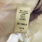 Woman Within  Pants Pull On Cropped Pockets Cotton Blend Knit White M 14/16 Photo 3