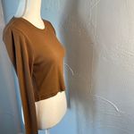 Madewell  Tan Long Sleeve Women's Top Photo 3