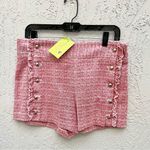 Club Monaco  high waist double button tweed shorts 8 red white Photo 0