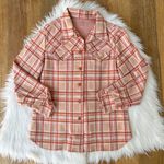 Orange and white flannel Photo 3