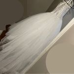 Justin Alexander Wedding Strapless Tulle Pearl Princess Wedding Gown Dress‎ 8945 White Size 8 Photo 3