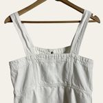 Madewell  Denim Square Neck Sleeveless Tile White Button Front Mini Dress Size 4 Photo 8