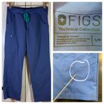 FIGS Technical Collection Blue Drawstring Scrub Pants Women's Small S Medical Photo 11