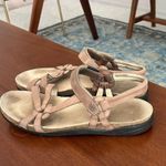 Teva Ventura cork tank khaki leather Velcro cross strap utility sandals 11 Photo 7