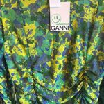 Ganni  NWT Sulphur Spring Mesh Ruched Dress Photo 5