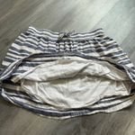 Gap  Skirt Blue White Stripe Pockets Linen Cotton Lined Large Photo 4