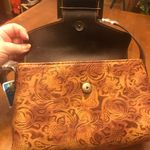 VINTAGE 1980'S LIZ DESIGN BY VIN BROWN FAUX TOOLED LEATHER SHOULDER BAG NWT Photo 9