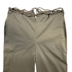 White Fox Boutique WHITE FOX Olive Green Wide Leg Pants Tie Waist Drawstring Cargo Style Photo 2