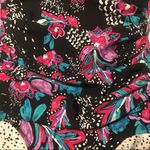 Anne Cale Floral One Piece Strapless Swimsuit Size 6 Black Photo 3