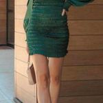 Dress Forum Dark Green Satin Bodycon Dress Photo 0