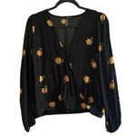 Madewell Bubble-Sleeve Wrap Top in Floating Florets Size M Photo 0