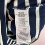 BeachLunchLounge  Striped Tulle Ruffle Cuff Long Sleeve Shirt Blue White Small Photo 9