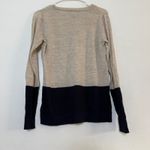 Tahari  Extrafine‎ Merino Wool Color Block Sweater Long Sleeve Knit Top Size M Photo 1