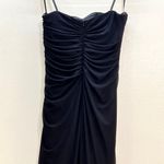 La Femme 29489 Strapless Ruching Across Front Net Jersey Gown Photo 6