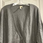 Purejill Gray V Neck Button Front Cardigan Sweater M Cotton Cashmere Size M Photo 5