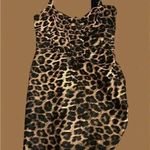 ASOS Design PU Corset Seamed Mini Dress in Leopard print-Multi Photo 4