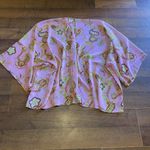 Aerie Women OS Kimono Sleeve Chiffon Open Cardigan Floral Beach Photo 0